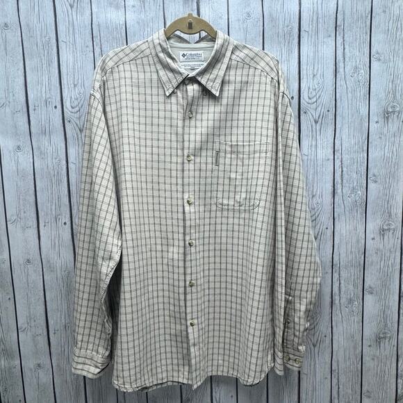 Men’s Columbia Long Sleeve Geometric Pattern Casual Button-Down Shirt Size XLg - Picture 1 of 4